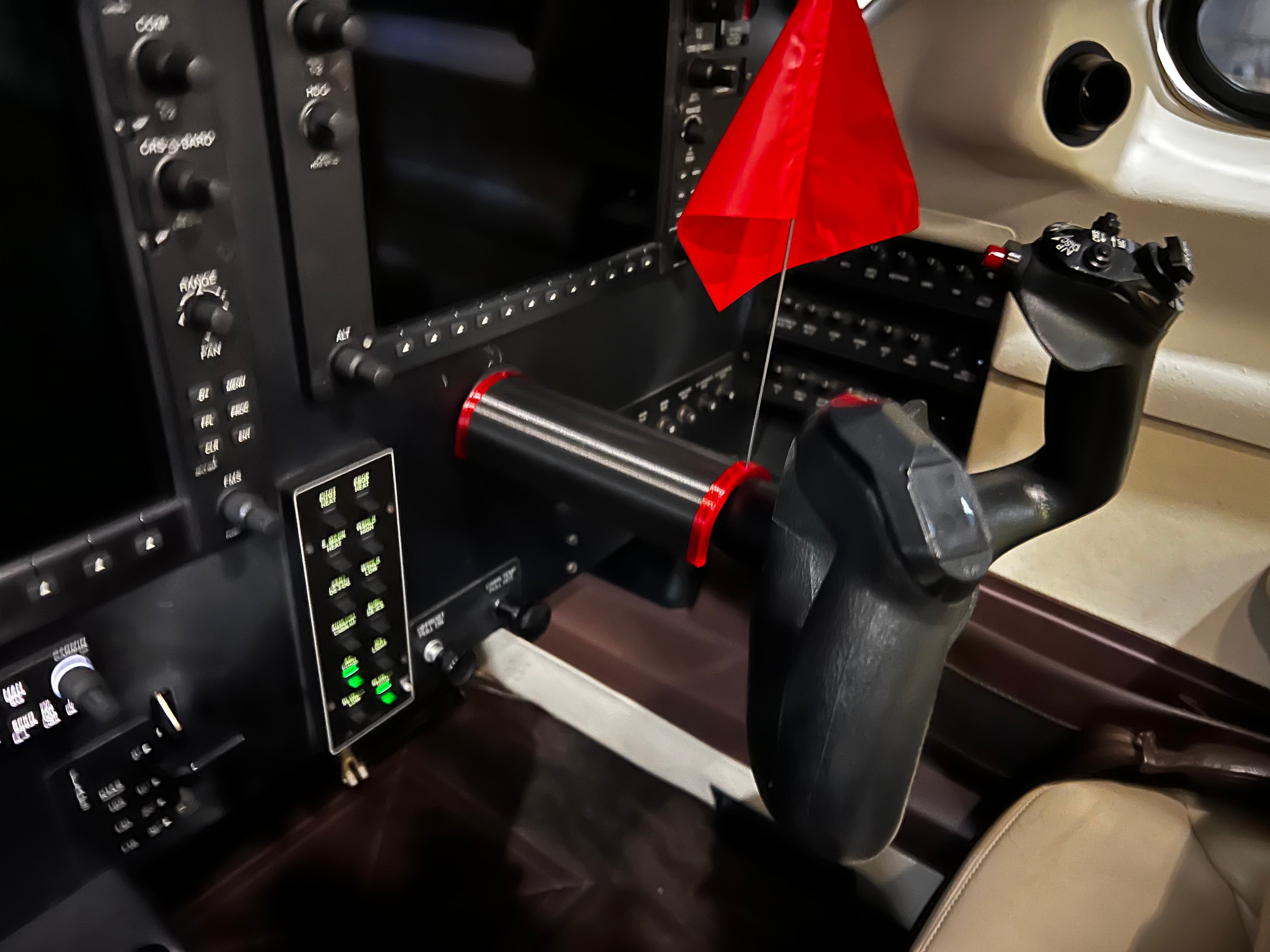 Piper M Class Control gust lock